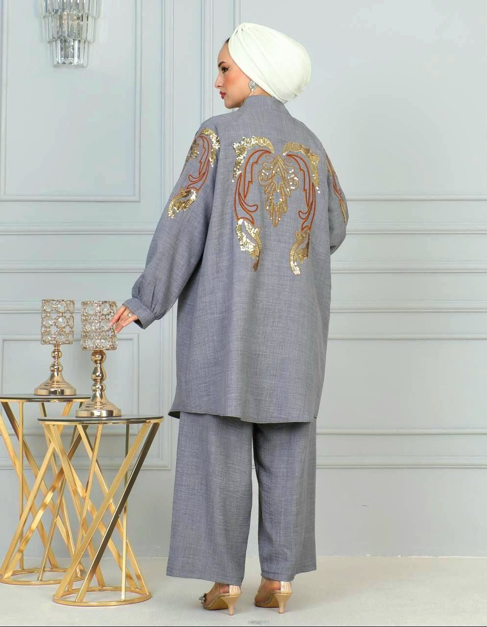 طقم 3 قطع رمادي