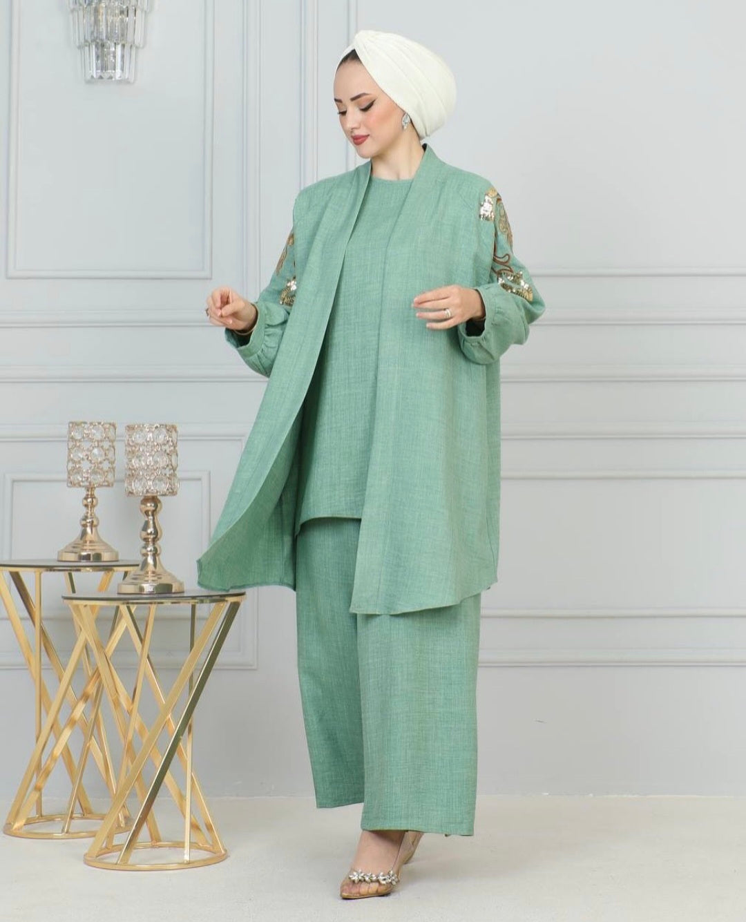 طقم 3 قطع أخضر