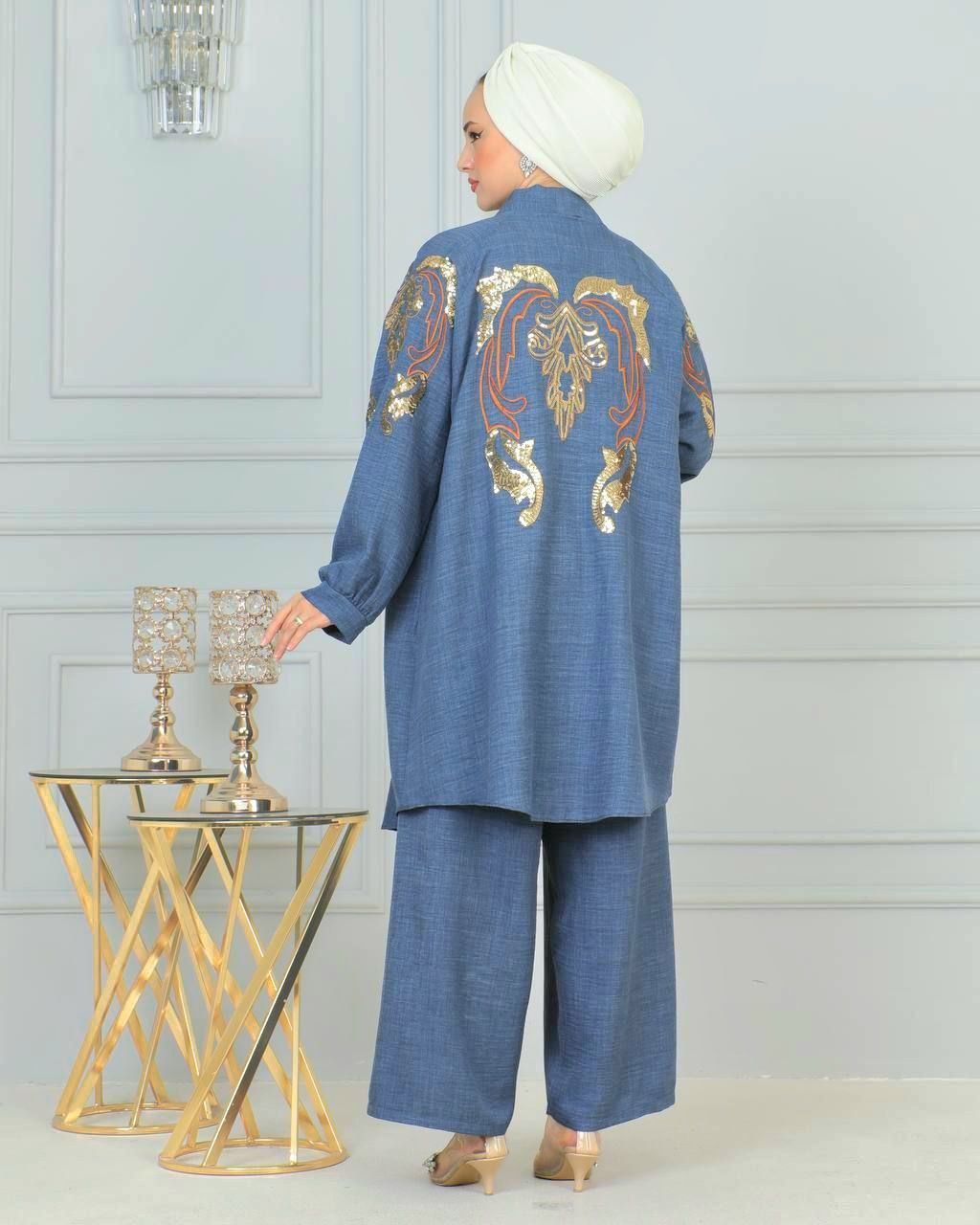 طقم 3 قطع أزرق