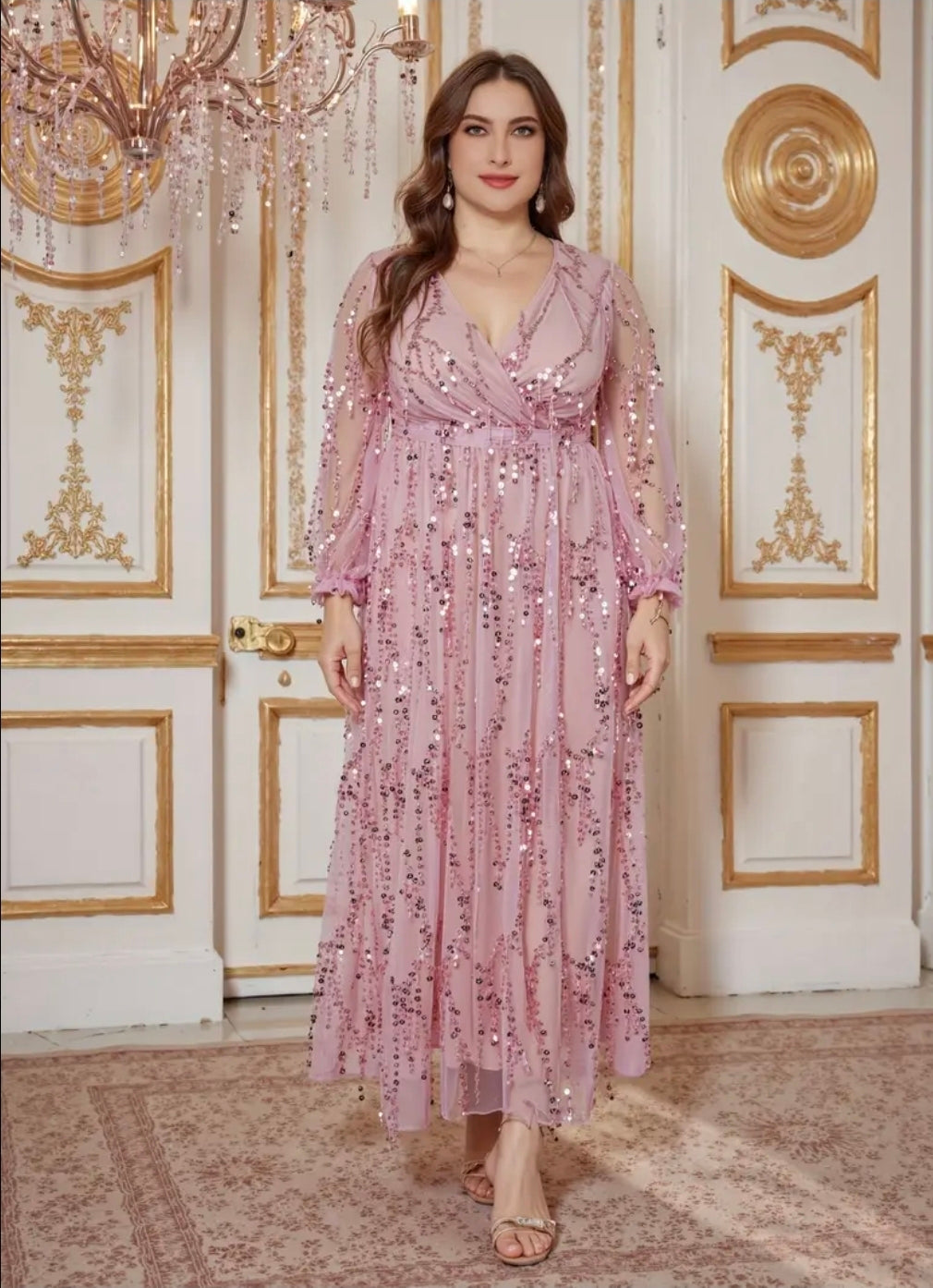 فستان كود 9315 lotus pink